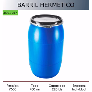 Barril 55 galones con cincha cerrada