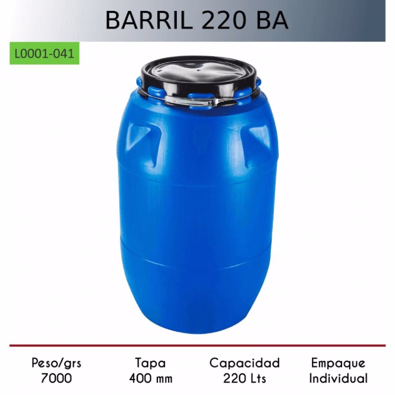 A127 Barril 55 galones con chincha abierta - Imagen 1