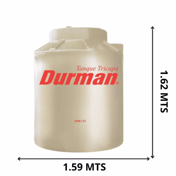 Durman 2500 lts beis tricapa - Imagen 1