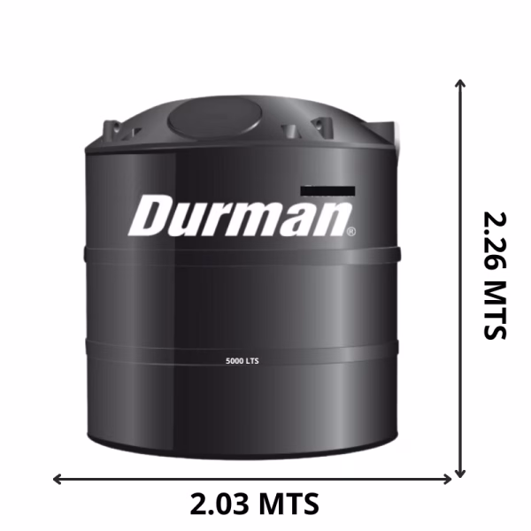 Durman 5000 lts negro bicapa - Imagen 1
