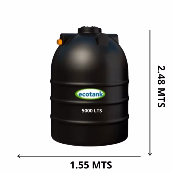 Fosa septica ecotank 5,000 lts negro bicapa - Imagen 1