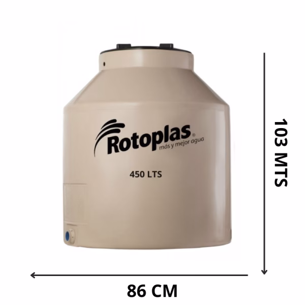 Rotoplas 450 lts beis tricapa - Imagen 1