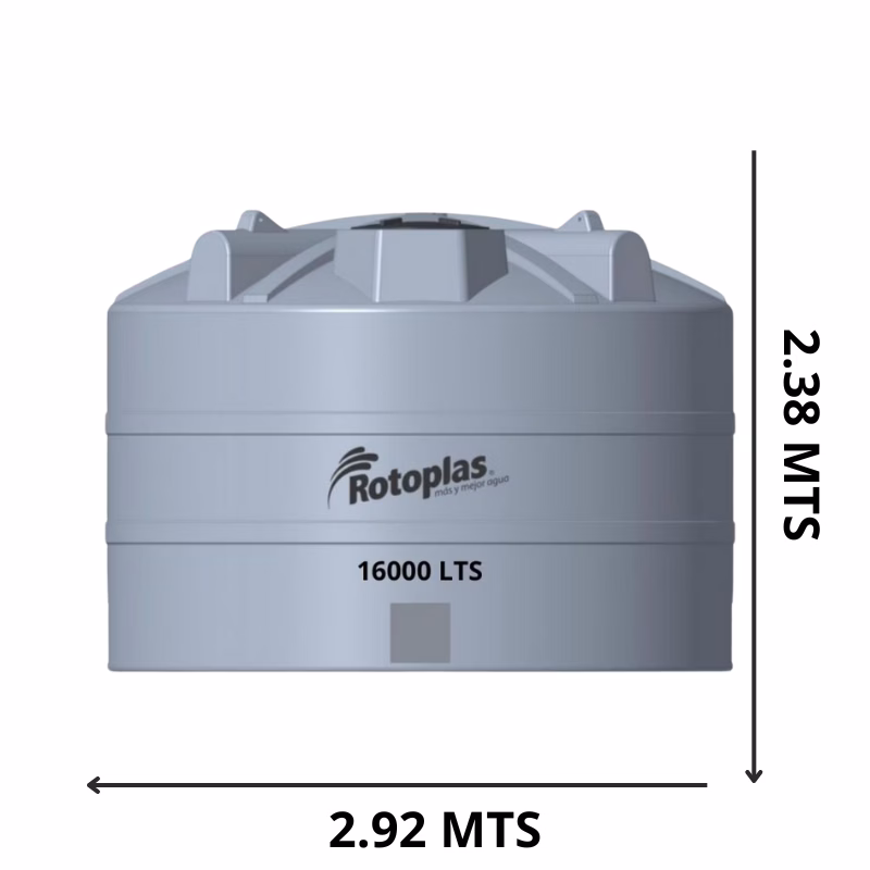 Sin título (800 x 800 px) - 20 Rotoplas 16,000 lts gris tricapa - Imagen 1