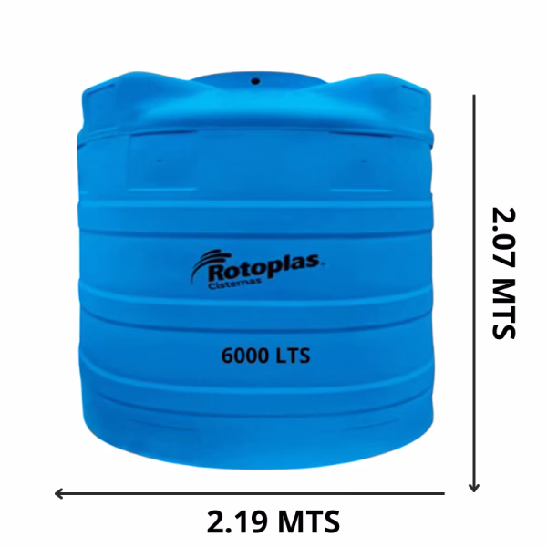 Cisterna 6,000 lts azul tricapa - Imagen 1