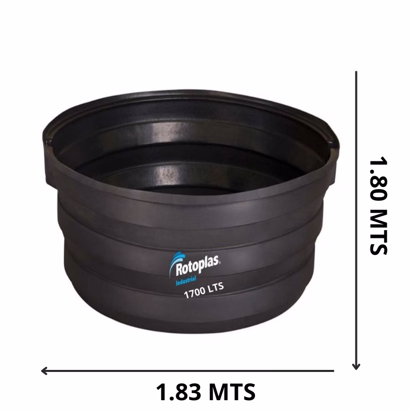 Sin título (800 x 800 px) - 32 Canoa palangana 1,700 lts negra - Imagen 1