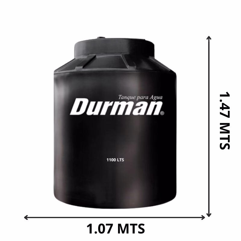 Sin título (800 x 800 px) - 5 Durman 1100 lts negro bicapa - Imagen 1