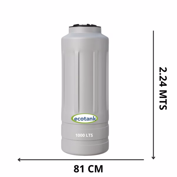Ecotank 1,000 lts torre gris - Imagen 1