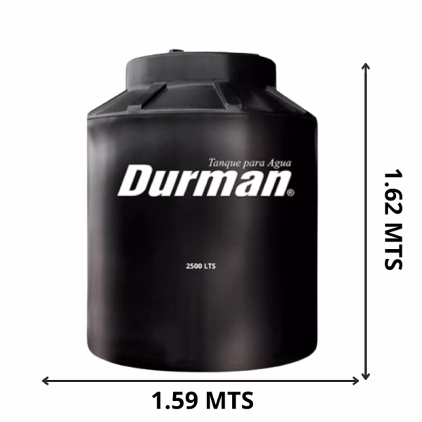 Durman 2500 lts negro bicapa - Imagen 1