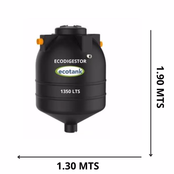 Ecodigestor ecotank 1350 lts autolimpiable - Imagen 1