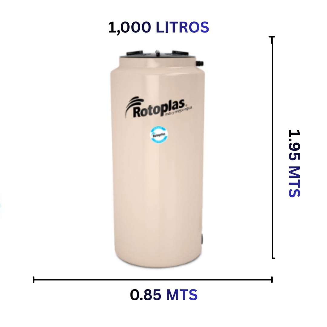 TORRE 1000 ROTOPLAS TORRE 1000 LTS TRICAPA BEIS - Imagen 1